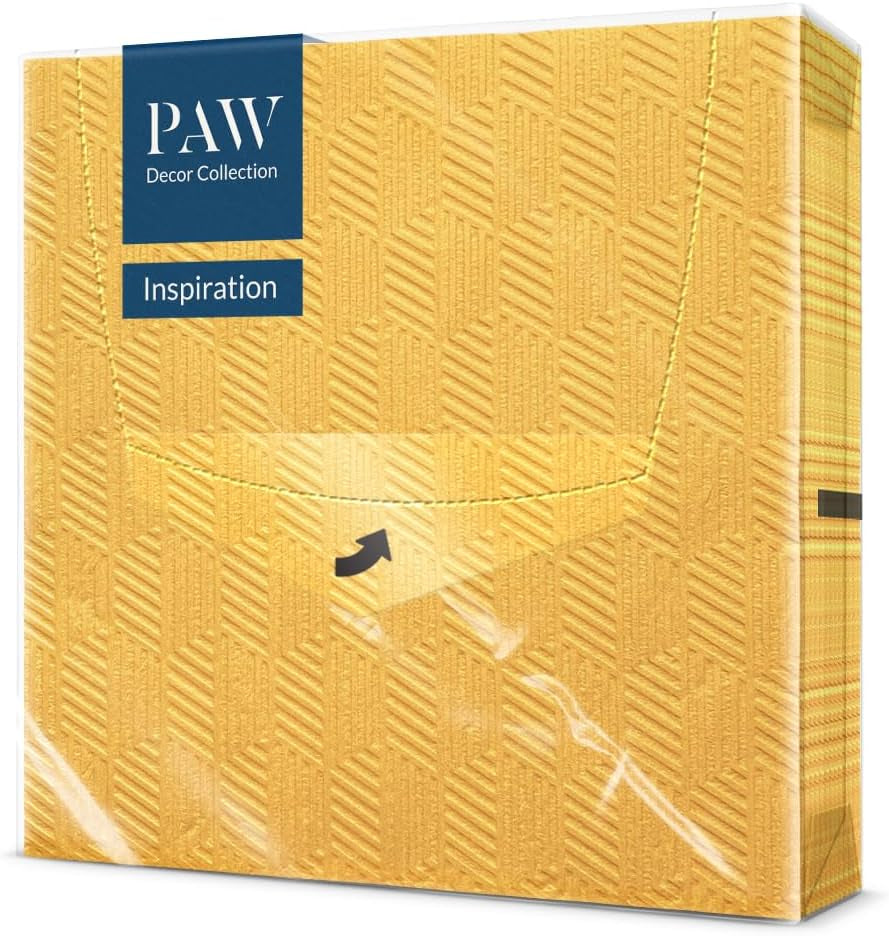 PAW - Șervețele 3 straturi (33 X 33 Cm) I 20 bucăți I Perfect pentru zile de naștere, petreceri, nunți, comuniuni și sărbători I Șervețele de hârtie colorate - ocazii speciale, ornamente I Inspiration Classic