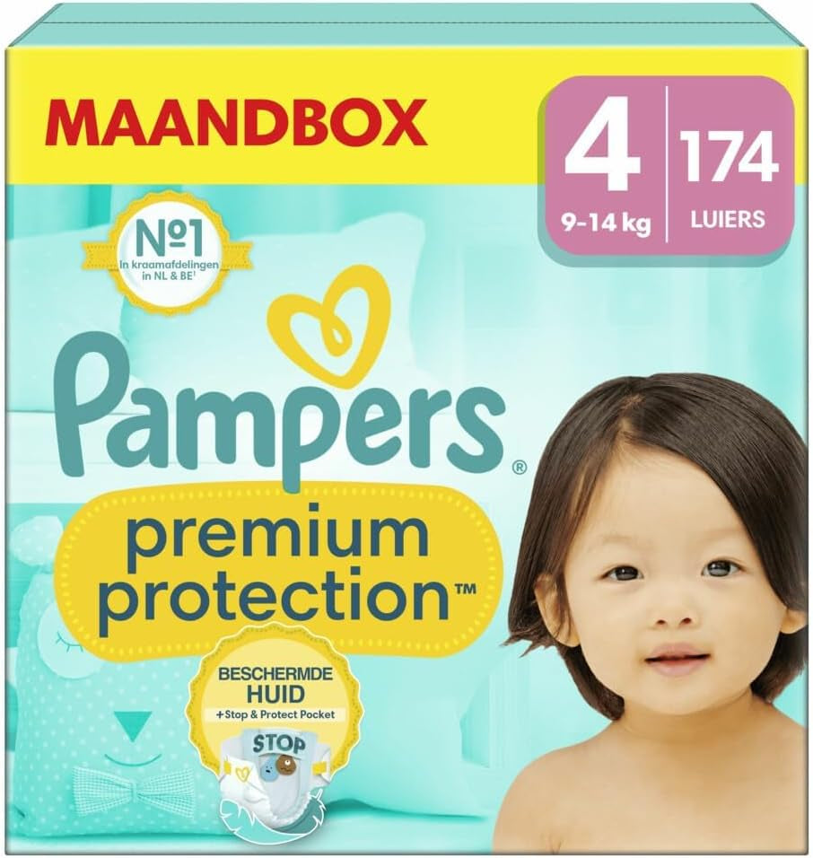 Pampers Premium Protection Taille 5, 152 Couches, 11kg-16kg, notre protection n°1 contre la peau et les fuites