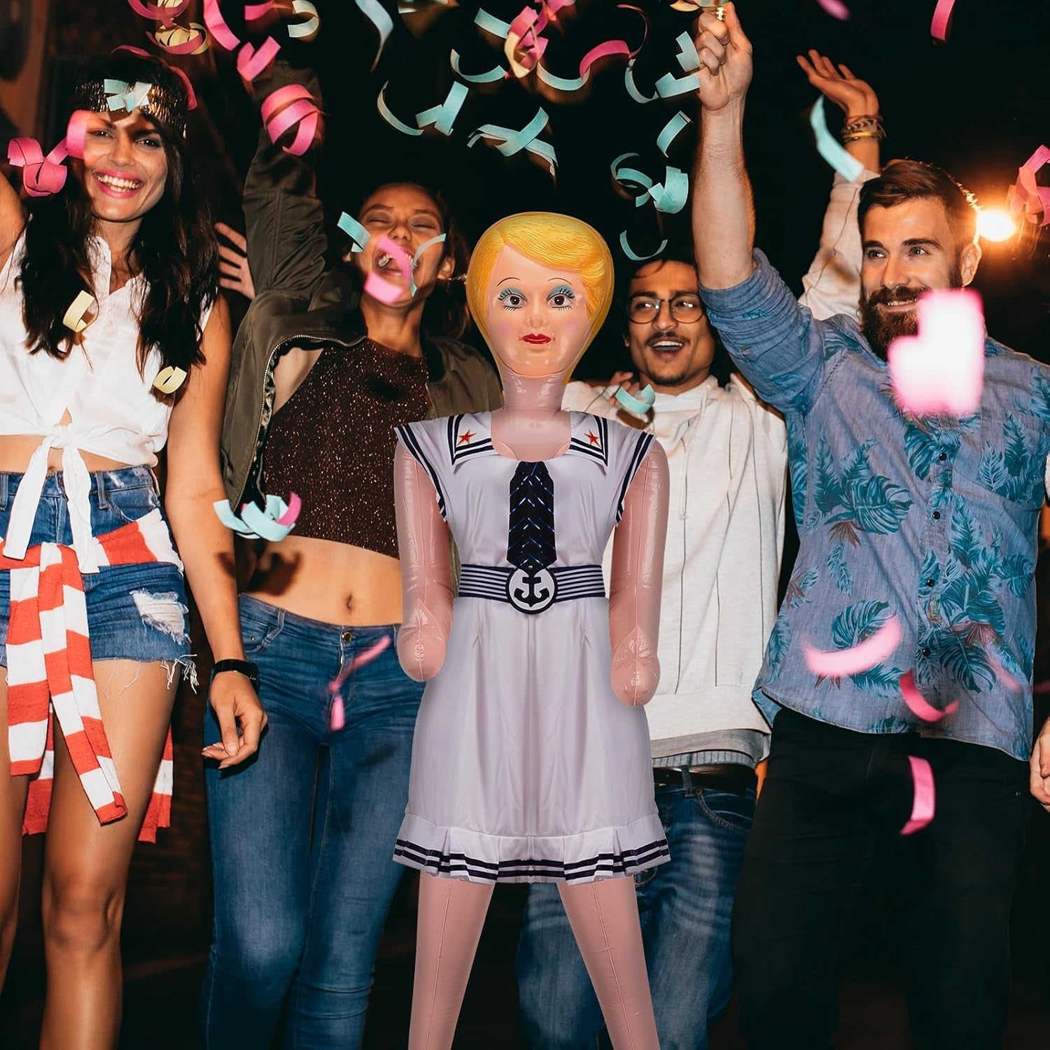 Aufblasbare Puppe, 150 cm, aufblasbares Zubehör für Junggesellenabschied, Dekoration für Halloween-Party, Judy, Puppe