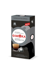 Gimoka Kaffeekapseln Espresso Ristretto, Intensität 11/13-100 Kapsel aus Aluminium - Compatible avec Nespresso* Haushalts-Espressomaschinen - 100 Stück (10 x 10 Getränke) - Hergestellt en Italien