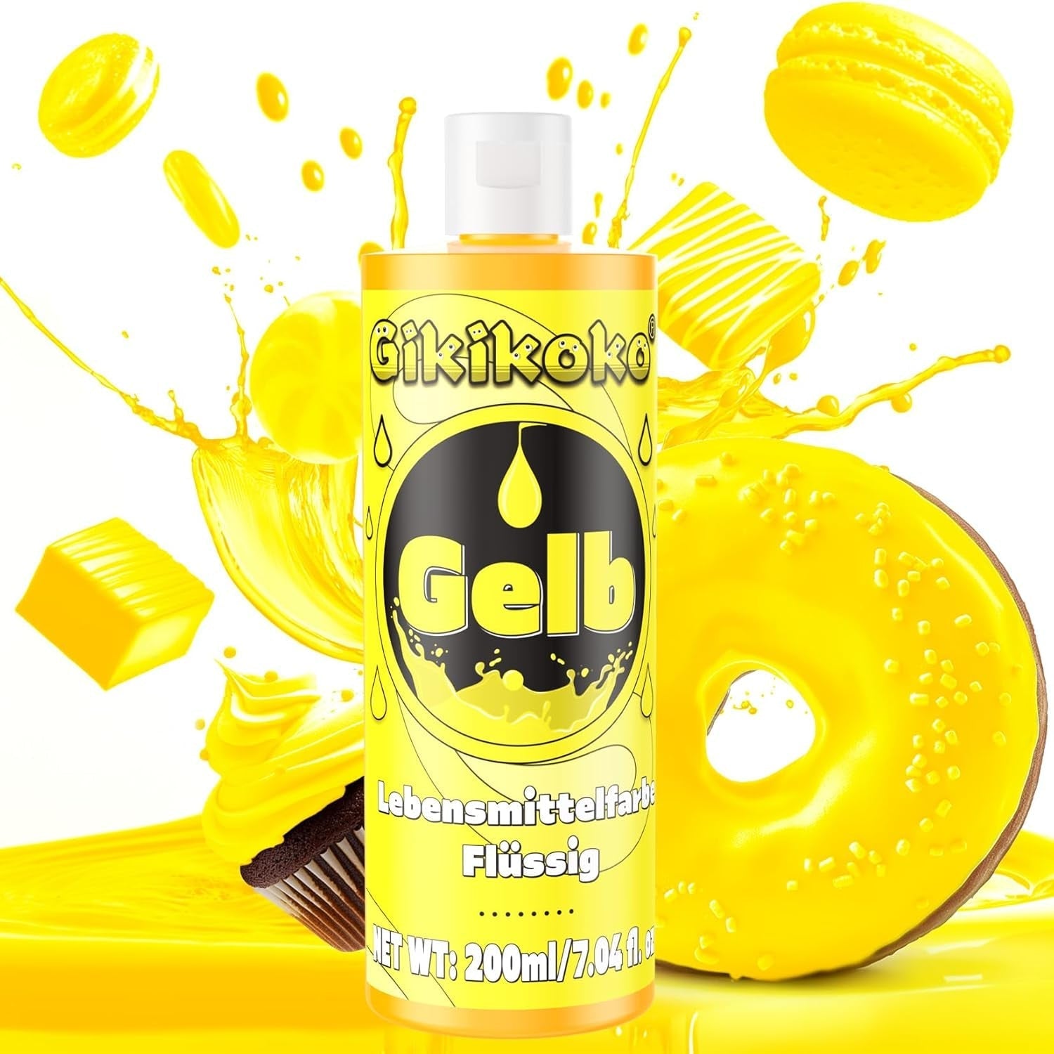Colorant alimentar - Gikikoko 200ml colorant alimentar lichid, foarte concentrat, colorant alimentar pentru copt, macaroane, prăjituri, jeleu, fondant, prăjituri, slime DIY (violet)