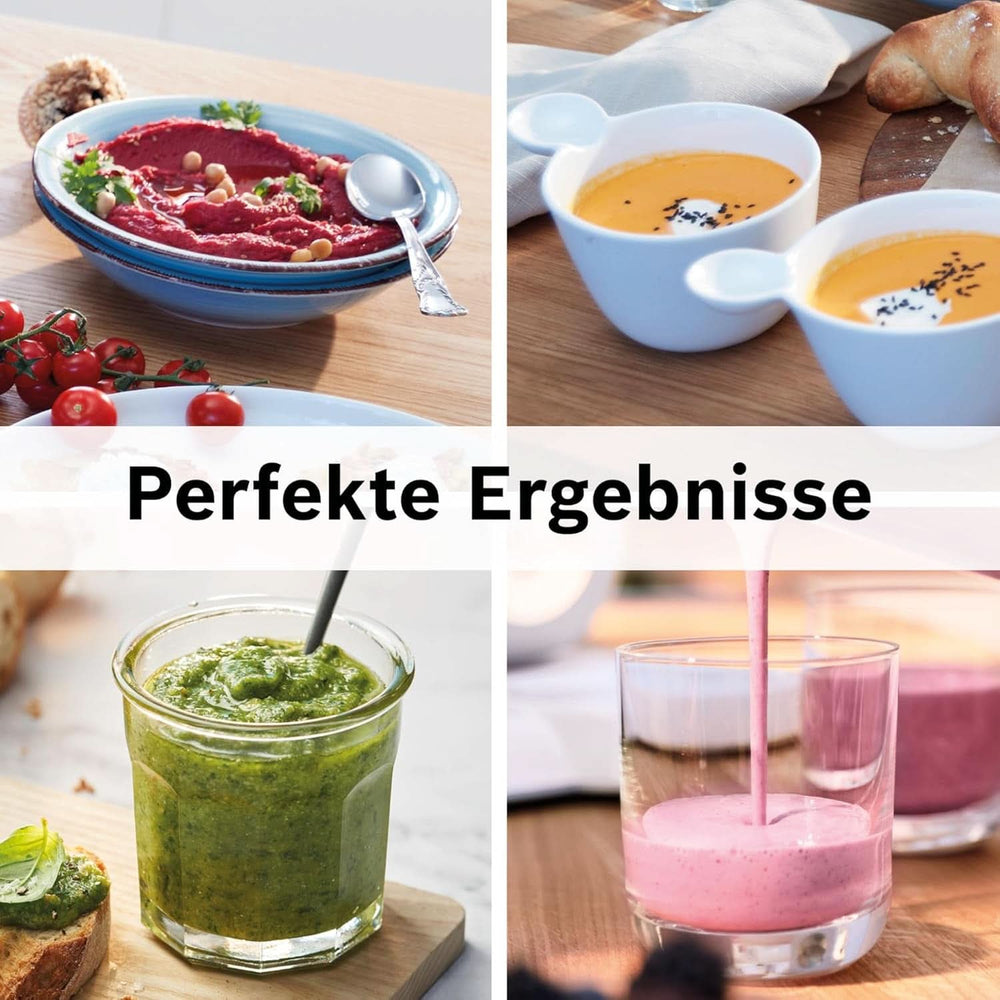 Bosch Batteur sur socle Vitapower Serie 4 MMB6141B, Haute puissance en acier inoxydable, 1,5 L Tritan-Mixbehälter, Spülmaschinengeeignete Teile, 30 000 U/Min, 1200 W, Schwarz Kitchen Naty Shop