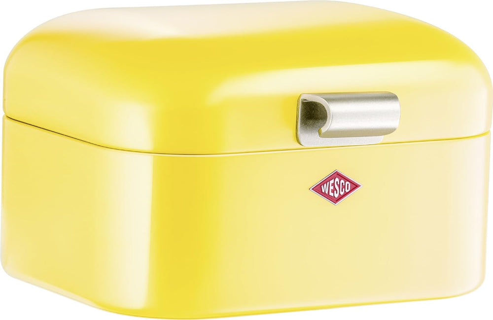 Wesco 235 001 Mini corbeille à pain Grandy 17 x 18 x 12 cm (L/l/H) rose, acier inoxydable Boîtes de conservation alimentaire Naty Shop Jaune Citron