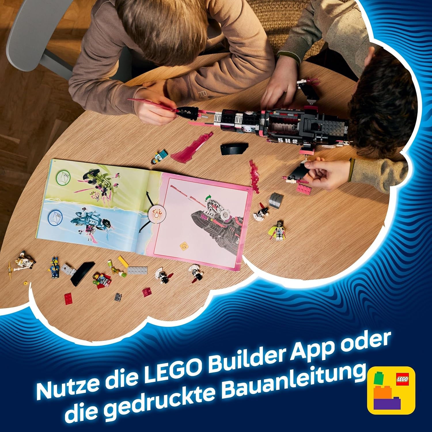 LEGO DREAMZzz Albtraumhai-U-Boot - Ensemble modulaire avec 2 Baumöglichkeiten, 2 abnehmbaren Fluggeräten et 5 Minifiguren, inkl. Mateo et Astrid - Cadeau pour filles et garçons à partir de 9 ans - 71500