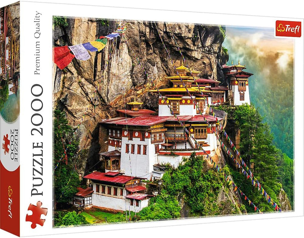 Trefl TR27092, Puzzle jigsaw premium 2000 piese - Mănăstirea Cuibul Tigrului, Puzzle jigsaw premium de înaltă calitate cu 2000 piese, Colorat Puzzle Naty Shop Titlu implicit