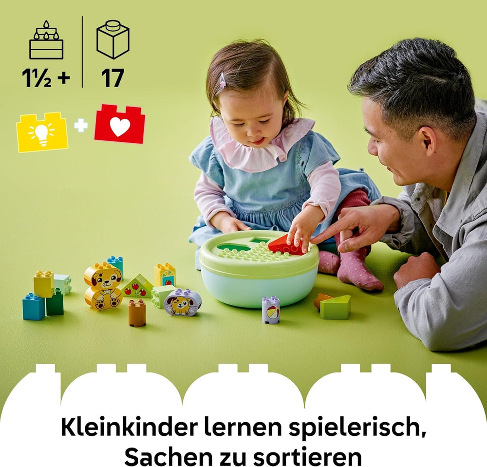LEGO DUPLO Formsortierer: Welpenhaus - Montessori Sortierspielzeug für Kleinkinder mit bunten Steinen in verschiedenen Formen - Lernspielzeug für Feinmotorik für Mädchen & Jungen ab 18 Monaten - 10441