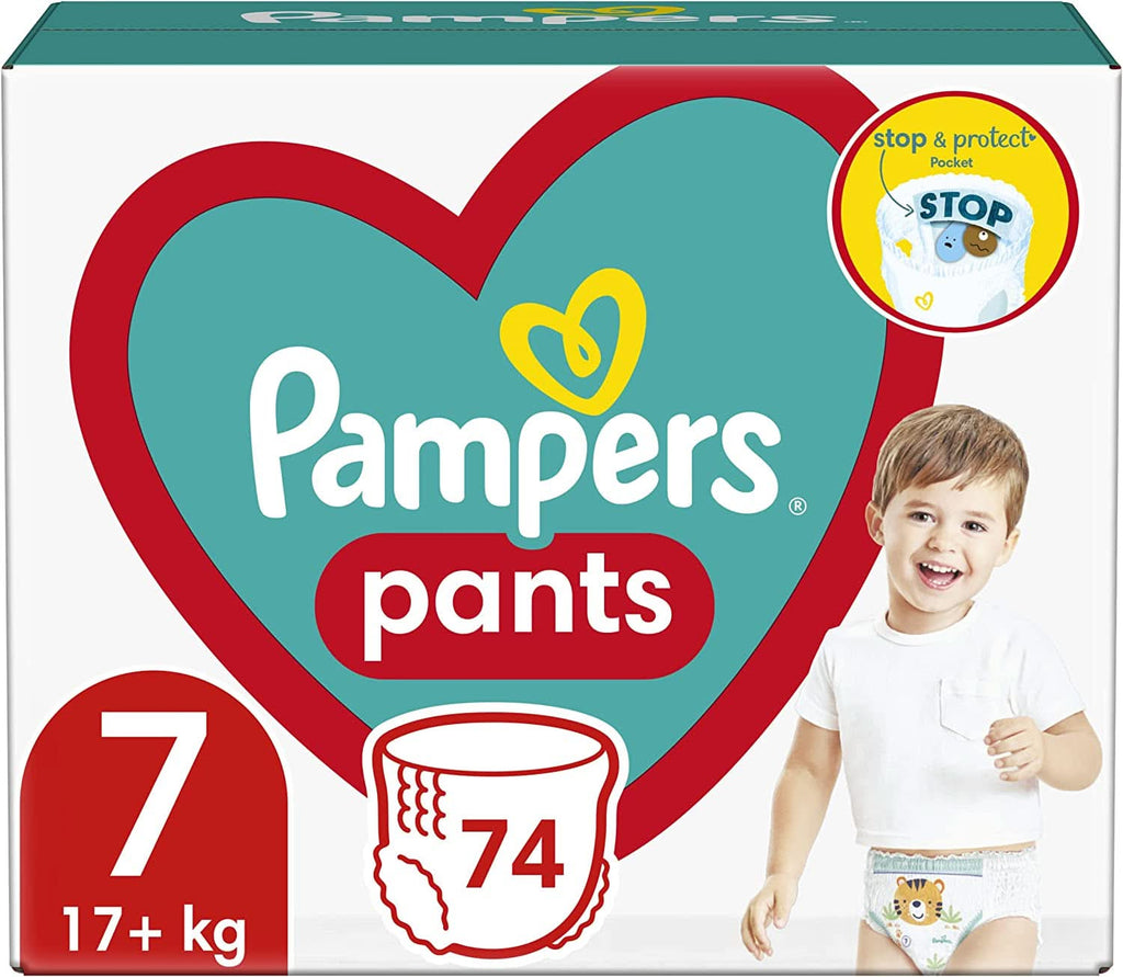 Pampers (versiunea clasica), pantaloni băiat/fată 7 74 buc Mama si Copilul Naty Shop 7 (74 buc)
