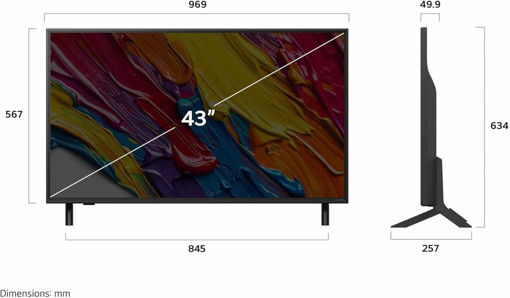 Televizor LG 43QNED82A6B, 43 inch (109 cm), 4K, QNED AI (procesor α7 Gen8 4K AI, webOS 25, 60Hz) [Anul modelului 2025]