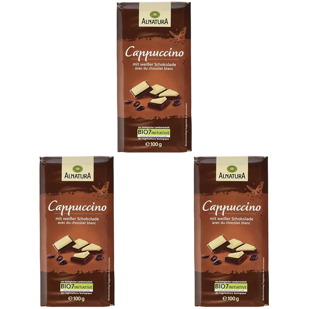 Chocolat bio fourré au cappuccino, 100g