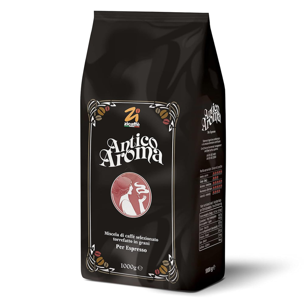 Café en grains aromatiques Zicaffé Espresso Antico, paquet de 1 (1 x 1 kg)