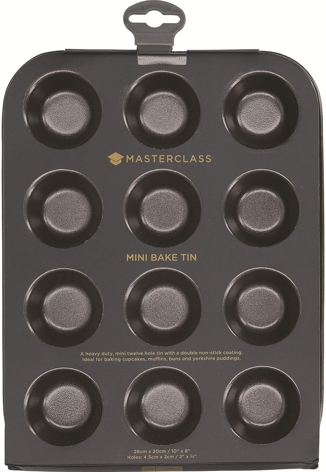 Masterclass Törtchenform Master Class Für 12 Stück 25X20Cm, Karbonstahl, Grau, 28 X 18 X 18 Cm Moules et plaques pour la pâtisserie Naty Shop