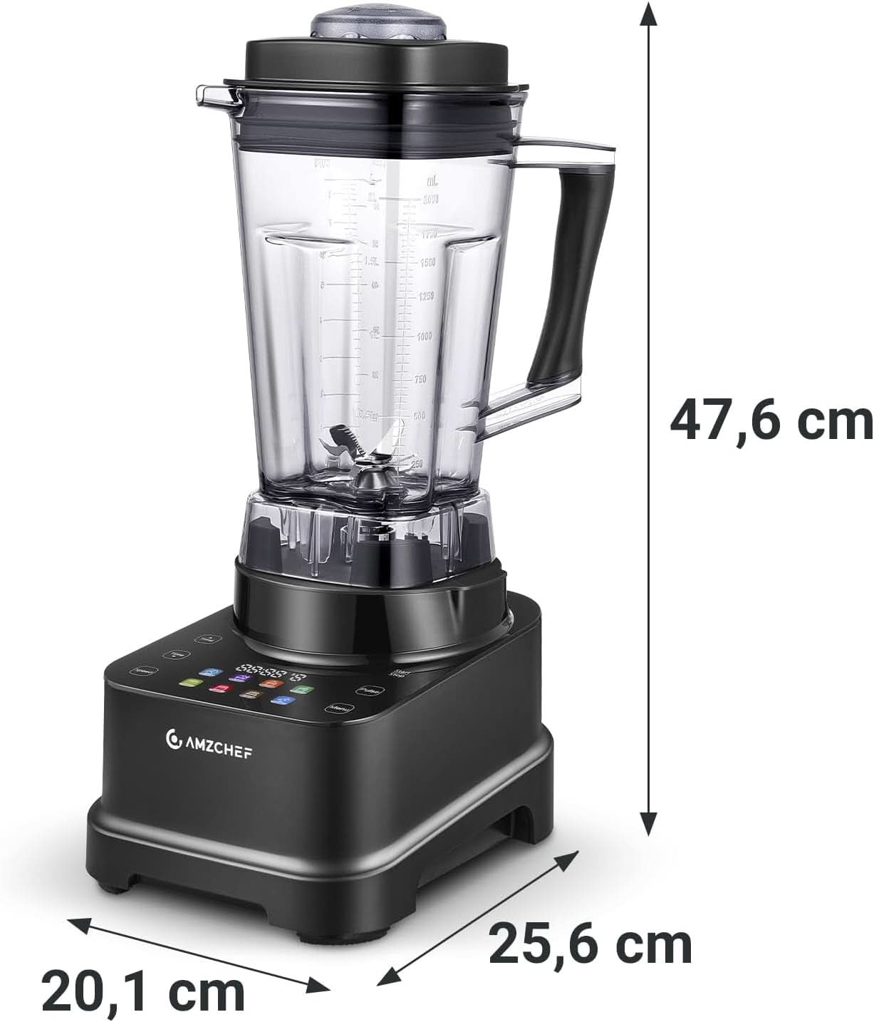 Blender AMZCHEF, 8 menus intelligents et 10 vitesses, écran tactile LCD Cuisine Naty Shop
