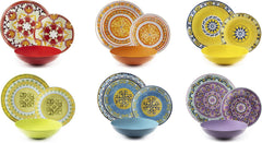 Excelsa ETNO Chic service de table, porcelaine, multicolore, 21 pièces