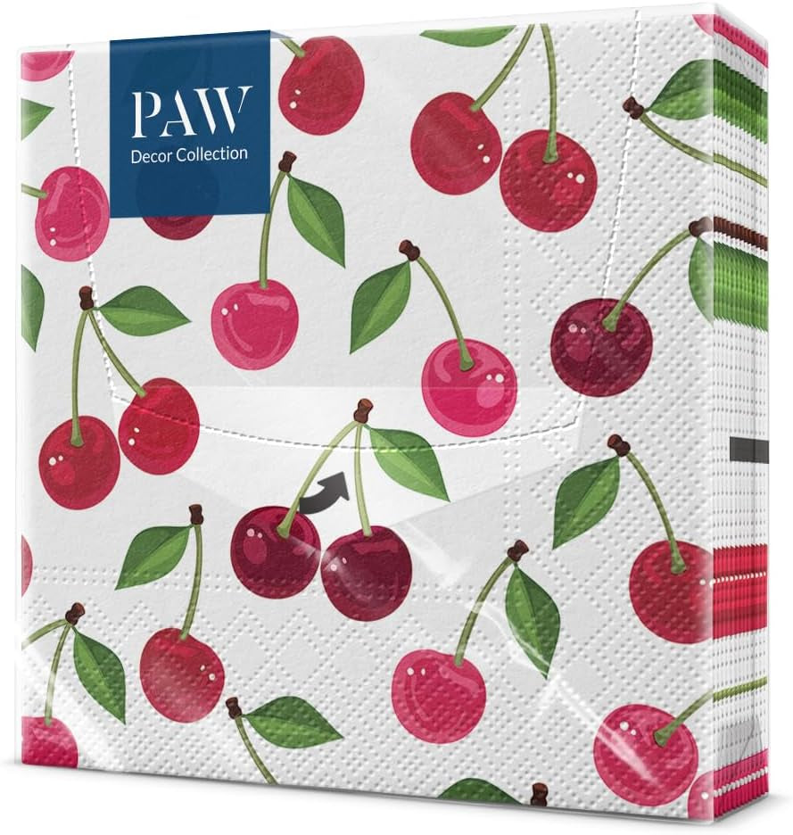 PAW - Șervețele 3 straturi (33 X 33 Cm) I 20 bucăți I Perfect pentru zile de naștere, petreceri, nunți, comuniuni și sărbători I Decorațiuni de masă șervețele de hârtie colorate - Monkey Jungle Fauna & Flora I Monkey Fun