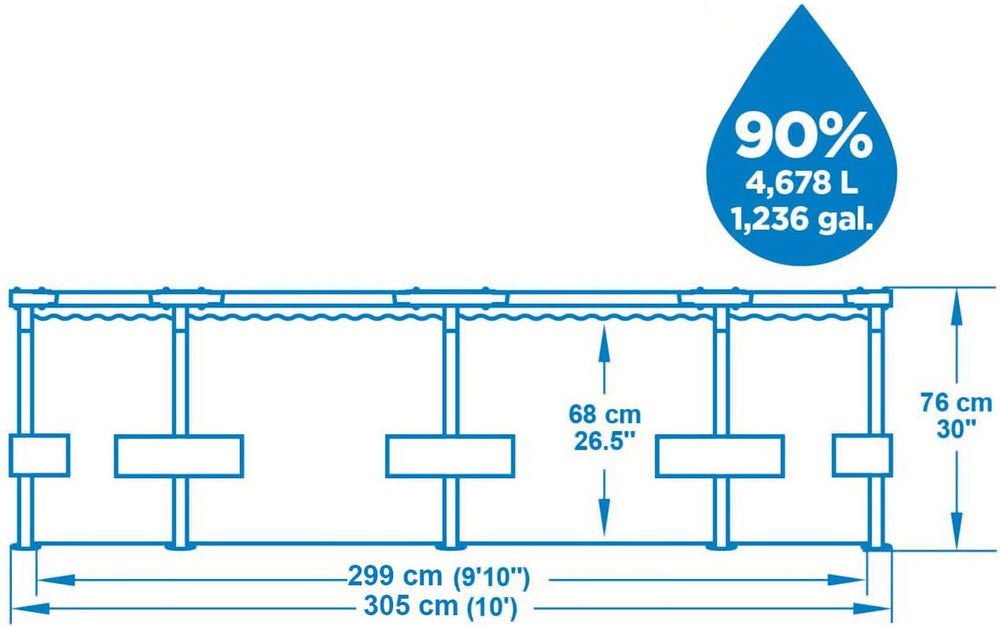Pompă de filtrare Steel PRO MAX pentru piscină cm.305X76 LT.4678
