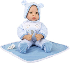 Poupée Small Foot Lukas, comprenant vêtements amovibles, tétine et couverture douce, jeu de rôle, 11238