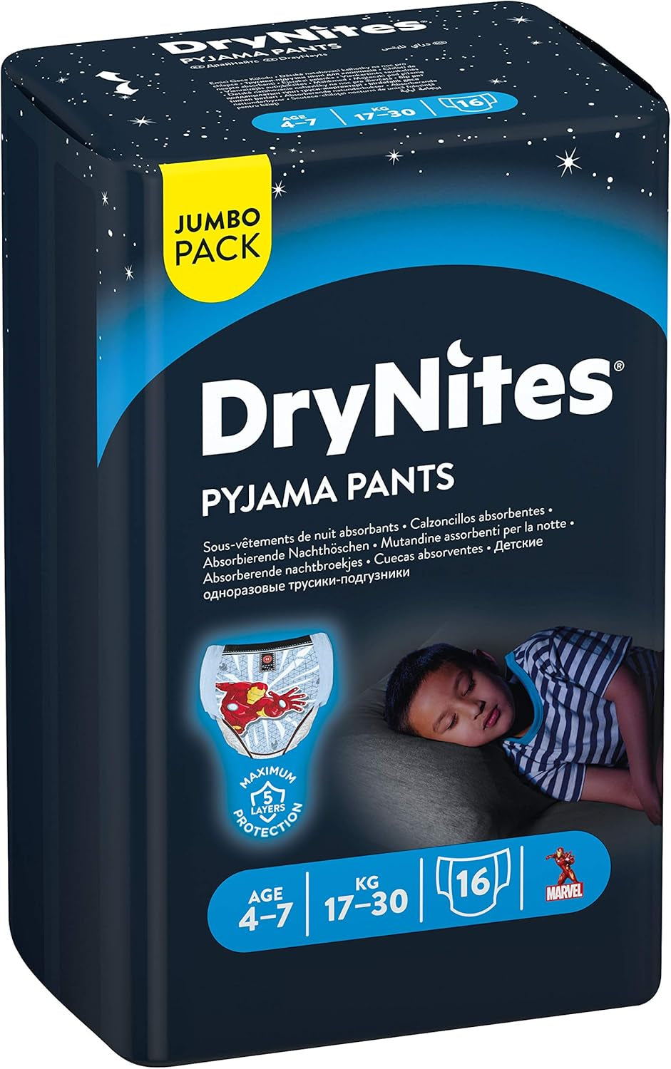 Couches Huggies Jumbo Boy 17-30 kg, 16 pièces