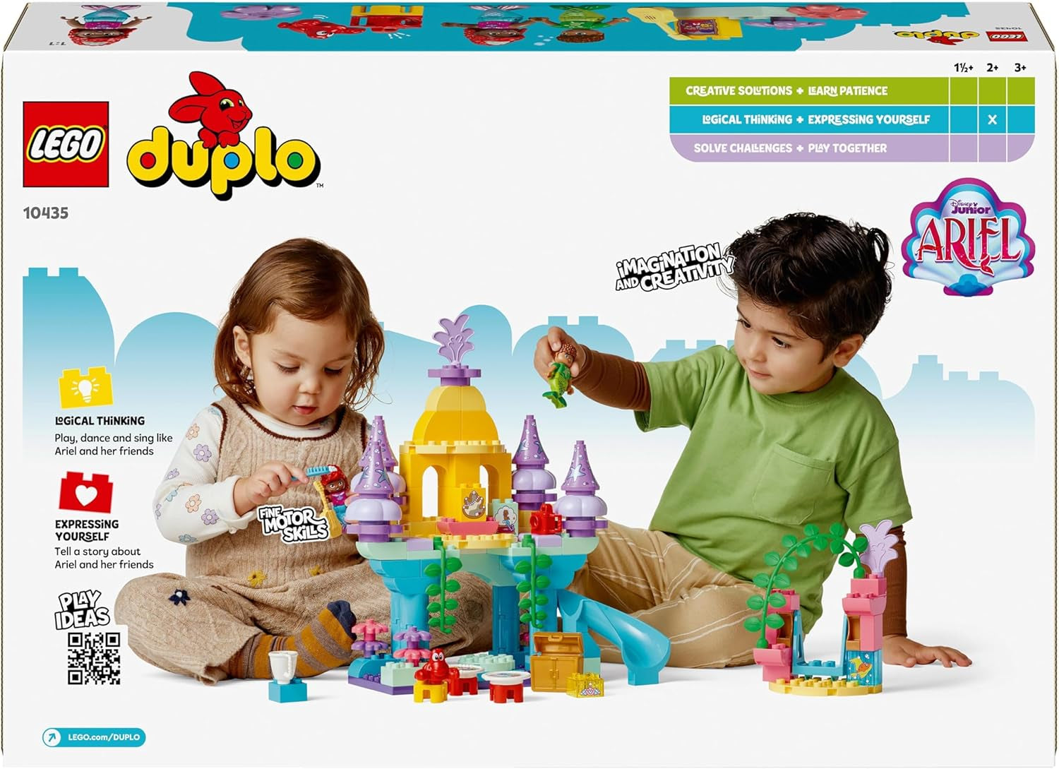 LEGO DUPLO | Disney Le palais sous-marin magique d'Ariel, jouet éducatif pour Ariel la sirène, château sous-marin pour les enfants de plus de 2 ans 10435 Jeux de construction Besuche den LEGO-Store