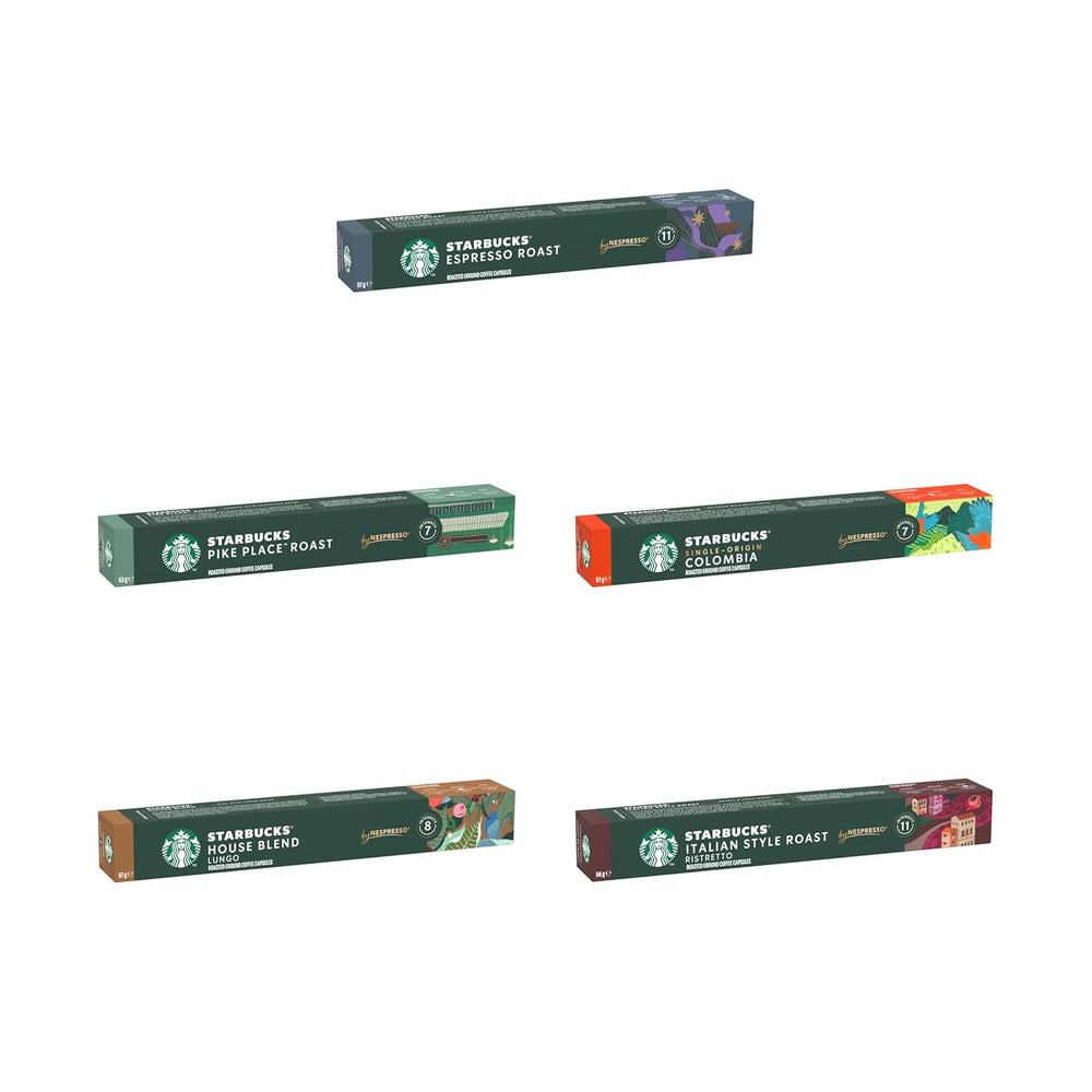 STARBUCKS Coffee Shop Classics – Pack de torréfaction expresso STARBUCKS de Nespresso, capsules de café 10 x 10 (100 capsules) – Exclusivité Amazon