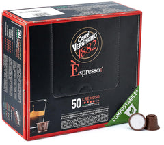 Caffè Vergnano 1882 - Èspresso Kompostierbare Kaffeekapseln, Compatible Avec Nespresso, Cremoso (Crémeux) - Packung Enthält 50 Kapseln