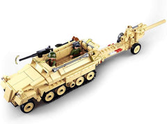 Seconde Guerre mondiale - Deutsches Halbkettenfahrzeug [M38-B0695], Spielset, Klemmbausteine, Soldaten, mit Spielfigur, Army WWII, Für Kinder ab 4 Jahren, Sluban SL95566