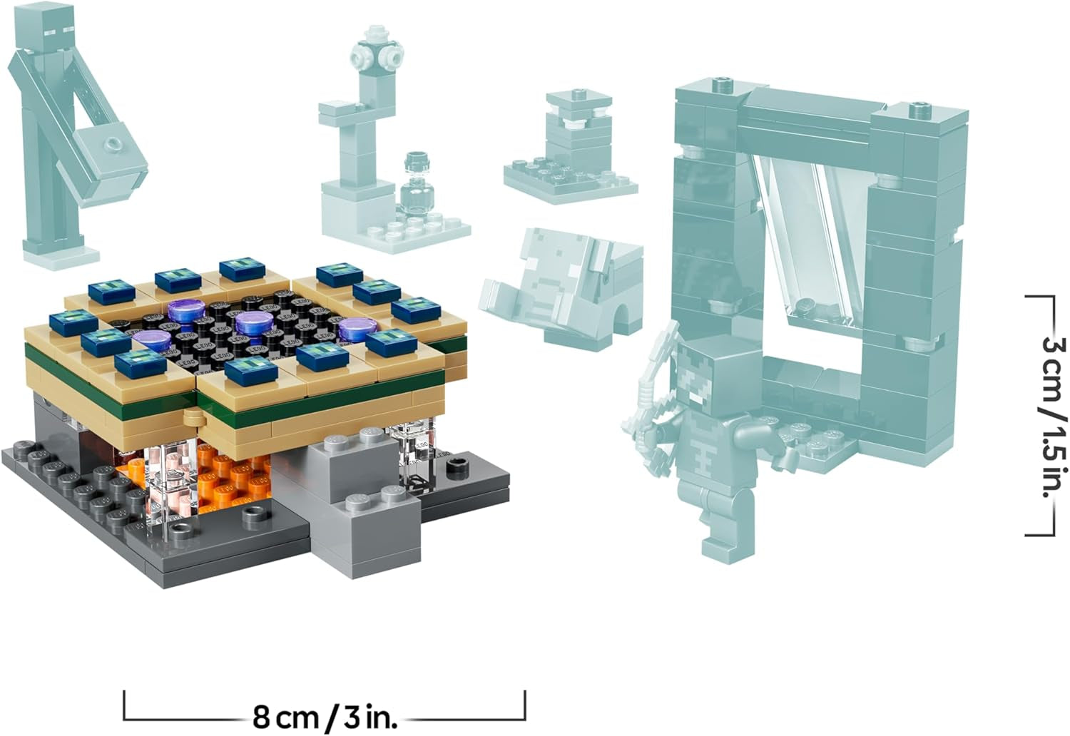 LEGO Minecraft Voyage à travers Nether et Endportal - Jeu pour enfants avec figurines Helden, Enderman et Baby Hoglin - Set avec figurine Minecraft - Jeu de joueur pour jeunes et filles à partir de 7 ans - 21584