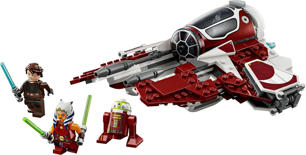 LEGO Star Wars 75401 Ahsokas Jedi Interceptor, modèle de modèle pour les fans de The Clone Wars, figurines Ahsoka Tano et Anakin Skywalker, avec lumière et R7-A7, pour jeunes et filles à partir de 8 ans