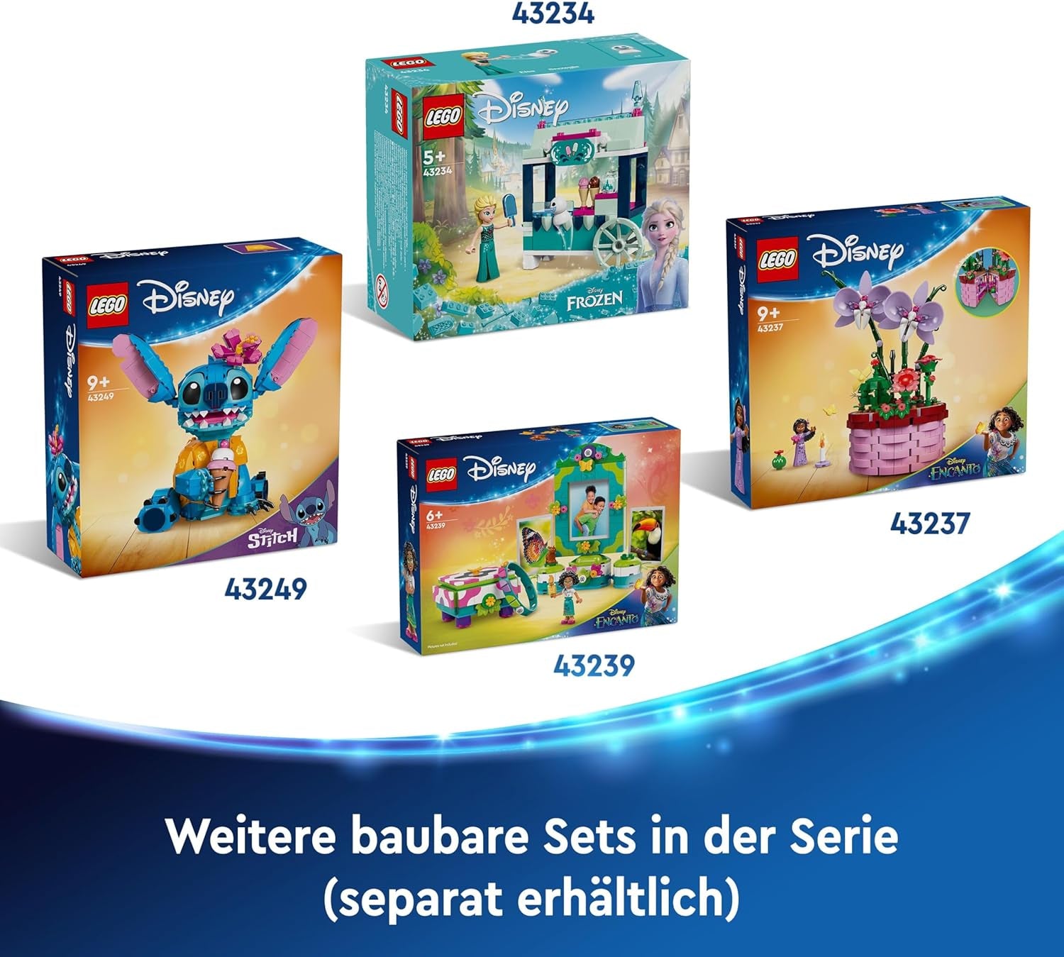 LEGO | Disney Stitch Spielzeug - Figure zum Spielen und Sammeln with Einer Eistüte and Einer decoren Blume - Conçu pour les filles, les jeunes et les cinéphiles de Lilo & Stitch à partir de 9 ans - 43249