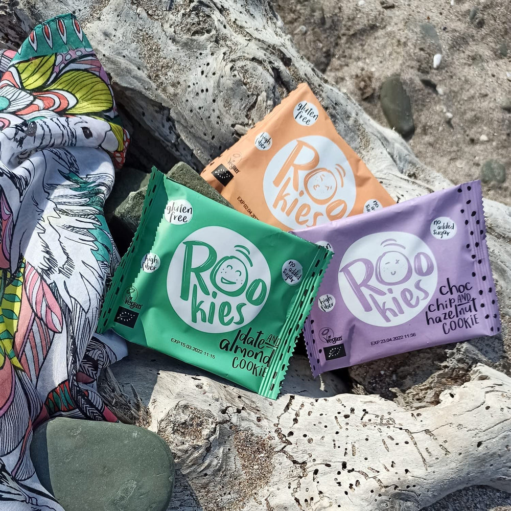 Biscuits végétaliens Bett'R aux dattes et aux amandes, emballés individuellement - 100 % biologiques, sans gluten, sans sucre ajouté - 18 x 40 g