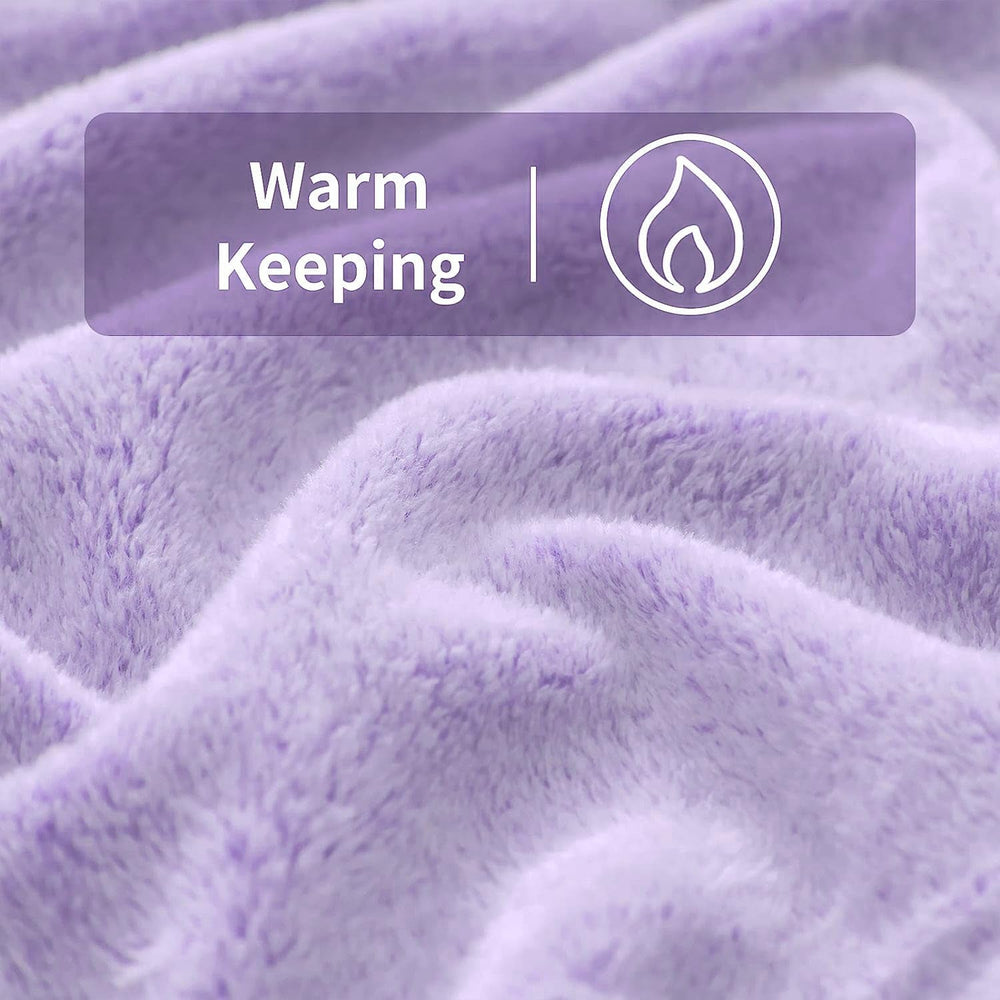 Plaid polaire flanelle FY FIBER HOUSE, couverture microfibre imprimé guépard 3D, 228 X 274 cm, violet Couettes et couettes Naty Shop