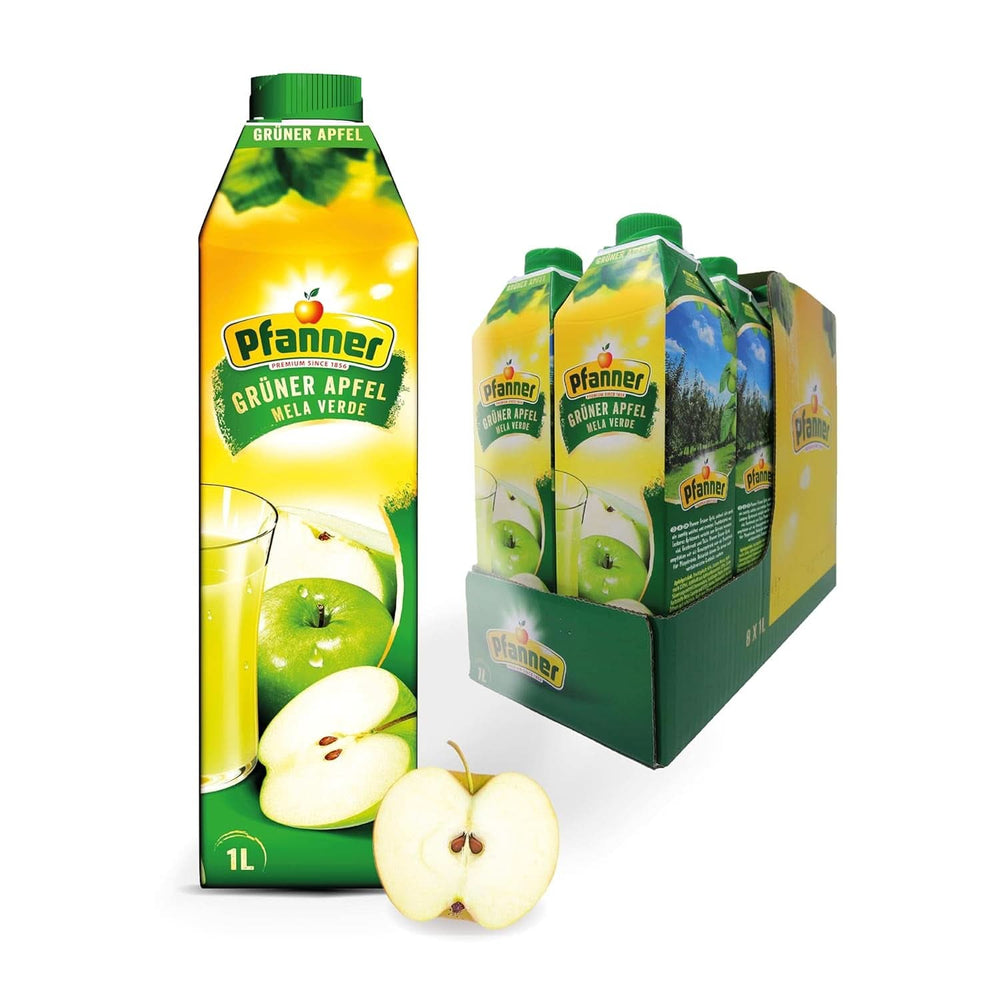 Pfanner Fraise Nectar de Fruits (8 X 1 Litre) - 30% de Fruits - Boisson à la Fraise Naty Shop Pommes Vertes