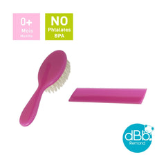 dBb-Remond 315008 Brosse et peigne en plastique Rose Transparent Enfant - Bain et Soin Naty Shop