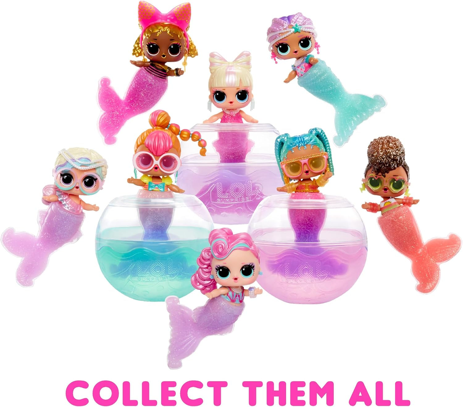 Mdr Surprise ! Mermaids Tots - Mini poupées à la mode avec queues changeantes de couleur - Convient aux collectionneurs, filles et garçons âgés de 4 ans et plus