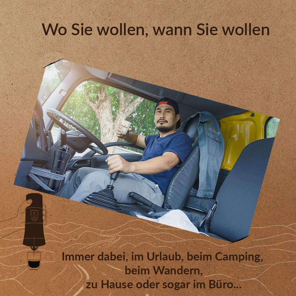 Handpresso - Camion café à main 21010 | Machine à expresso avec capsules Senseo pour camions 24V | Machine à expresso pour camion 24 V, machine à expresso à capsules de voyage | Machine à expresso pour camion 24 V pour les voyages