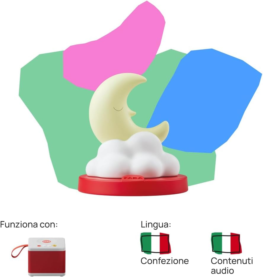 Figura sonoră - povești de culcare - povești și basme sonore - jucărie cu conținut educativ, băieți și fete 3-5 ani, versiunea italiană Jucarii Bebe Naty Shop