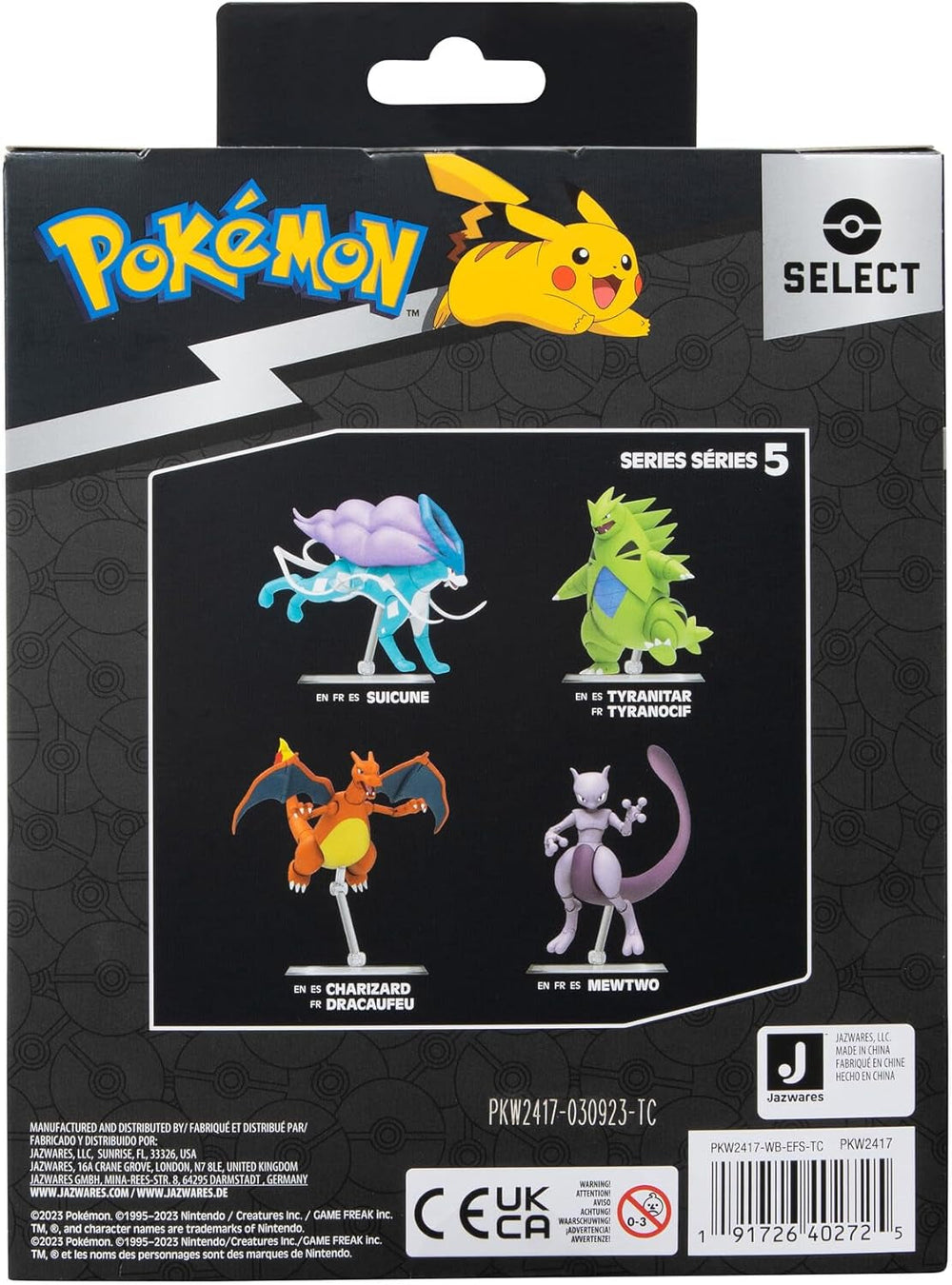 Pokémon Pkw2417-15Cm Select Figure - Figurine mobile officielle Mewtu Figurines d'action Naty Shop