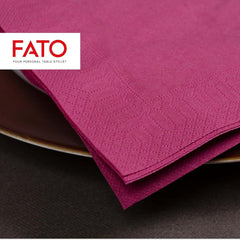 - Serviettes en papier jetables, idéales pour les apéritifs et les cocktails, paquet de 100 serviettes, taille 24X24, 4 épaisseurs, 2 épaisseurs, couleur bordeaux, papier 100% pure cellulose, certifié Fsc