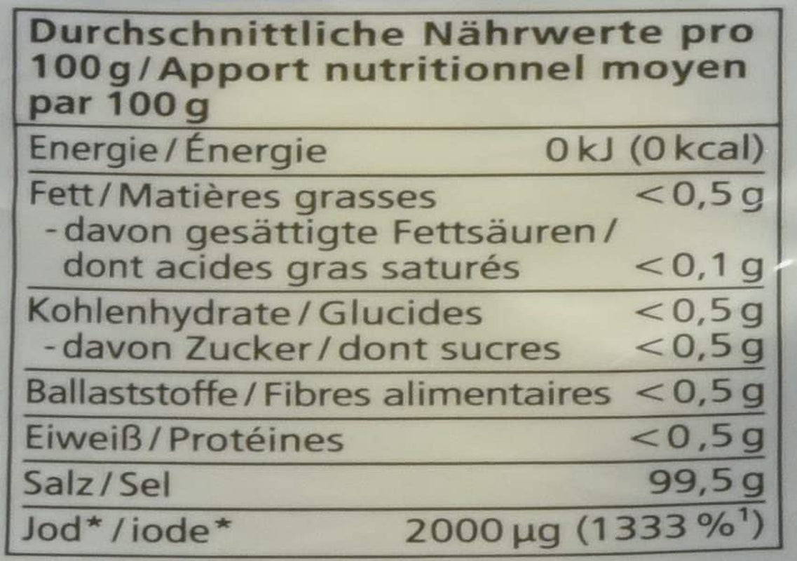 Meersalz avec de l'iode, 500g