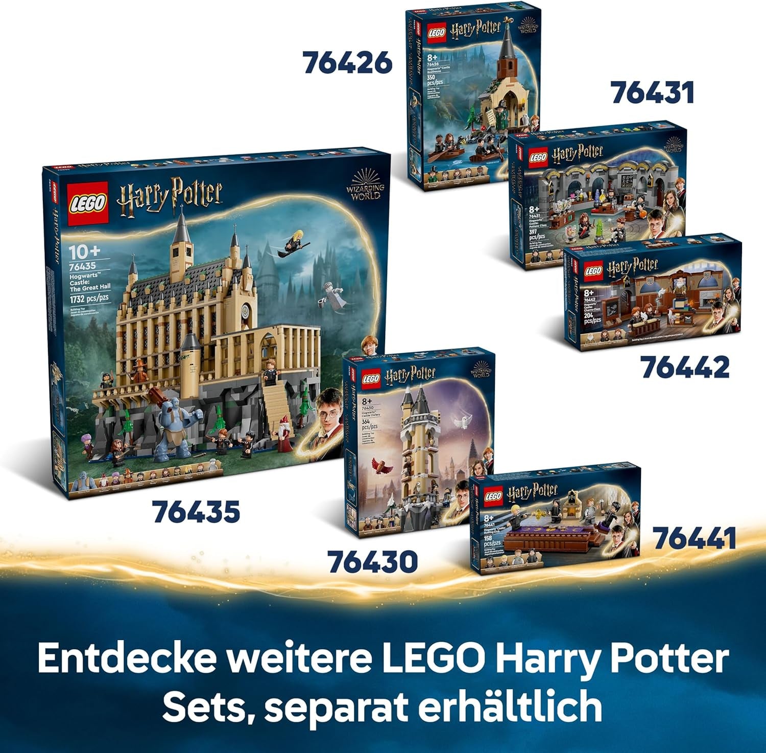 LEGO Harry Potter Schloss Poudlard : Flugstunden, Abenteuer-Spielset mit 6 Minifiguren zum Sammeln, inkl. Draco Malfoy et le professeur McGonagall, jeu de rôle pour les jeunes et les filles du 9 janvier 76447