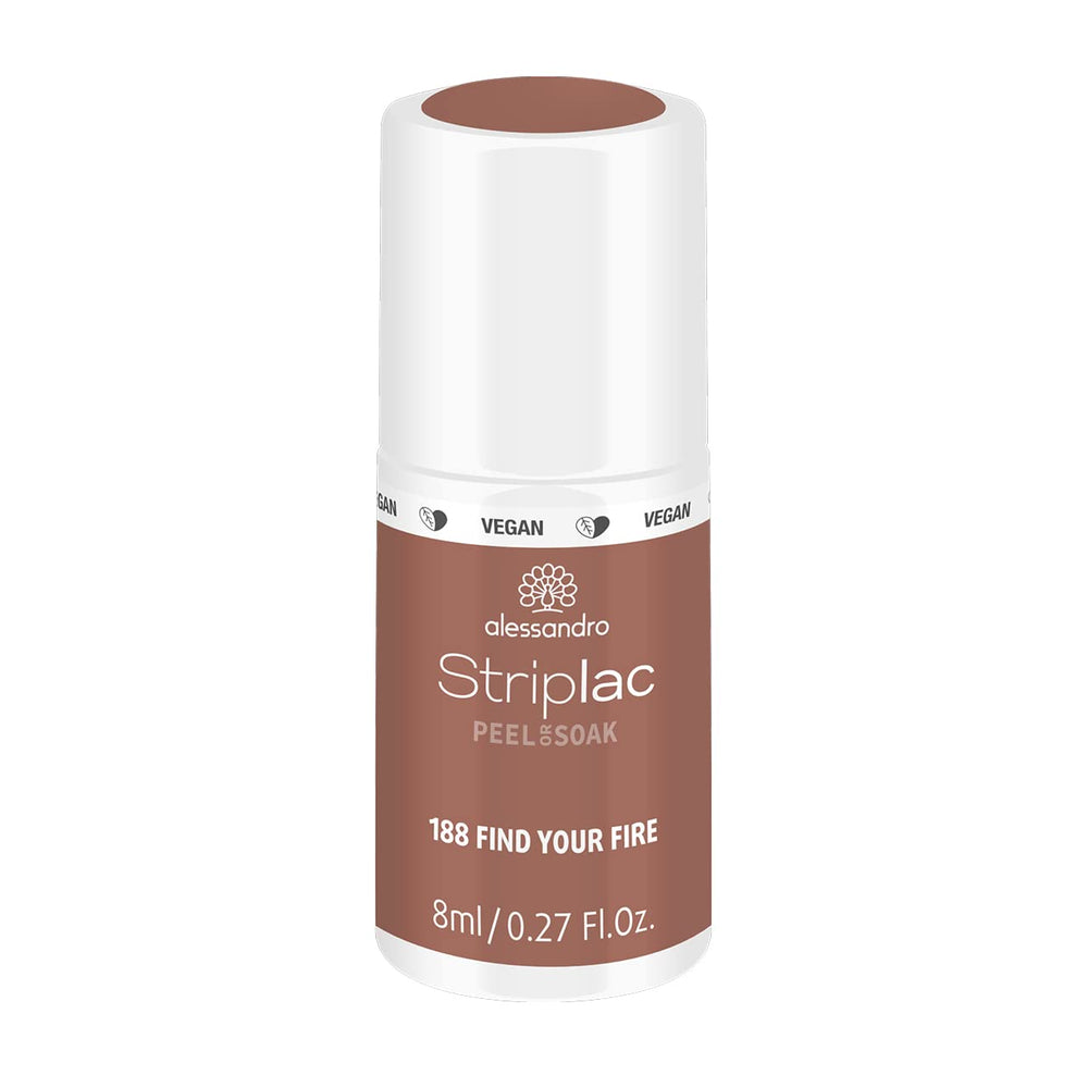 alessandro Striplac UV-Nagellack Flat White – Facile et facile à utiliser – Application facile grâce à la technologie Peel-Off – Vegan et sans alcool – 8 ml