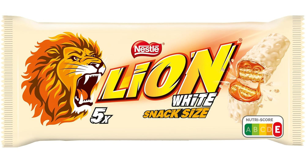 Nestlé LION Multipack, barres de chocolat avec glaçage blanc, délicieux fourrage au caramel et gaufrette croustillante, paquet de bonbons en vrac, 1 paquet (5 x 30 g)
