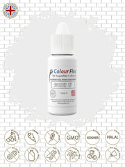 Sugarflair Colourflex Colorant alimentaire à base d'huile blanche, colorant alimentaire liquide hautement concentré, colorant alimentaire pour crème au beurre, chocolat, pâte, fondant, glaçage et plus encore - 15 ml