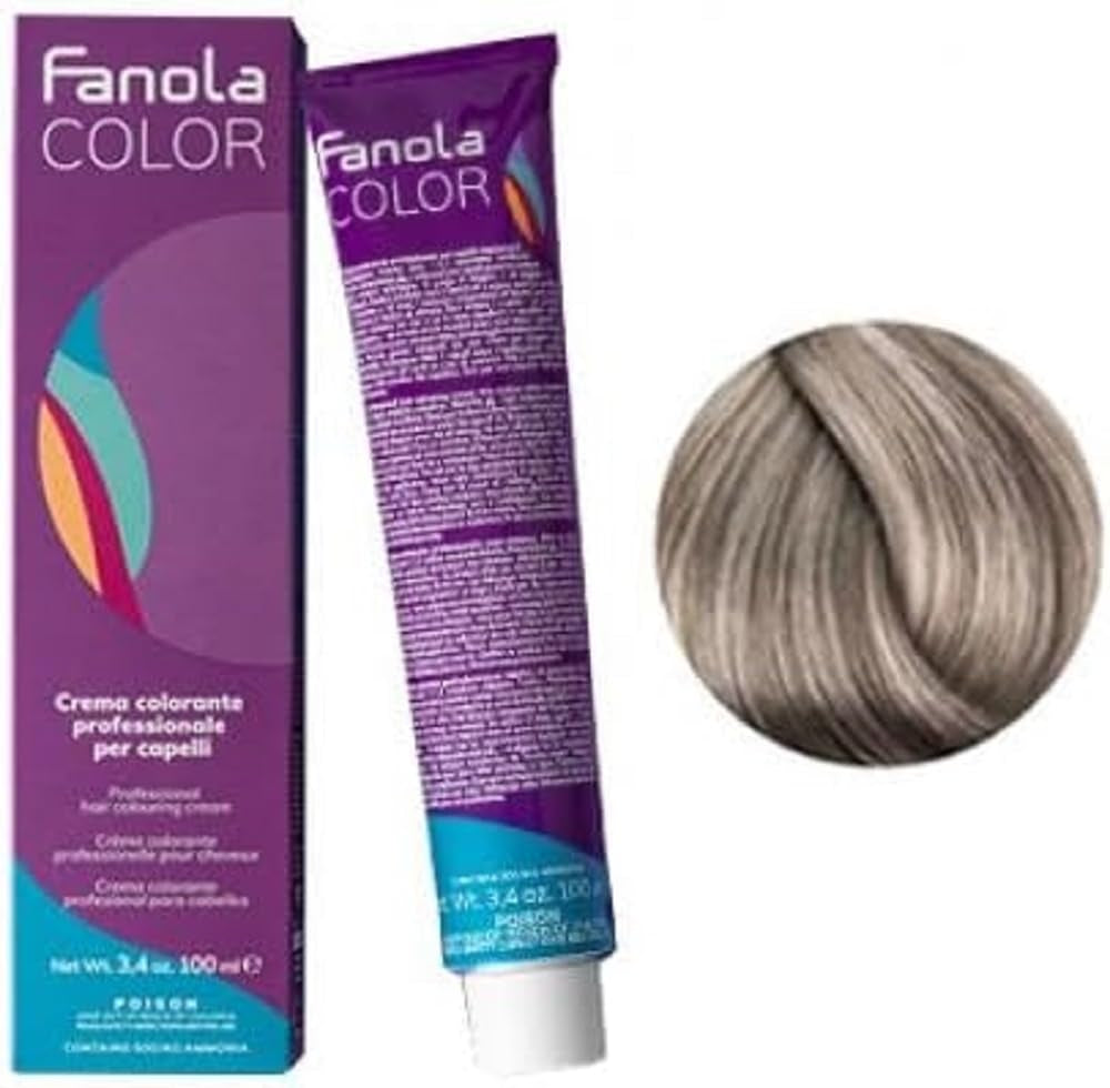 Fanola crema colore Crème colorante 7.0 Blond, 100 ml Teinture capillaire Naty Shop 9.11 Blond clair cendré intensif
