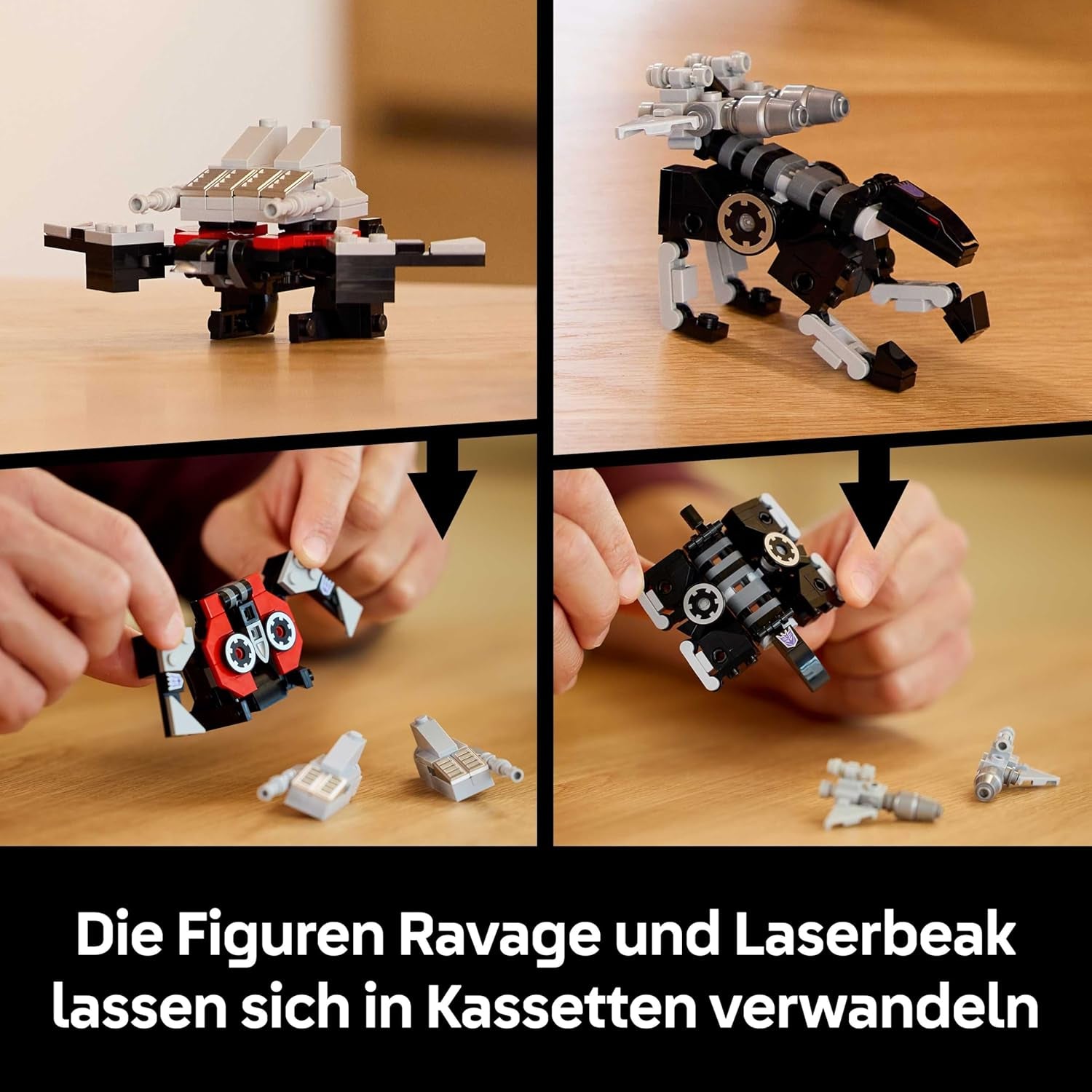 LEGO Icons Transformers : Soundwave Set pour enfants - Modellbau mit verwandelbaren Figuren inkl. Laserbeak & Ravage sovie einem Soundstein - Objet de collection et cadeau pour les fans - 10358