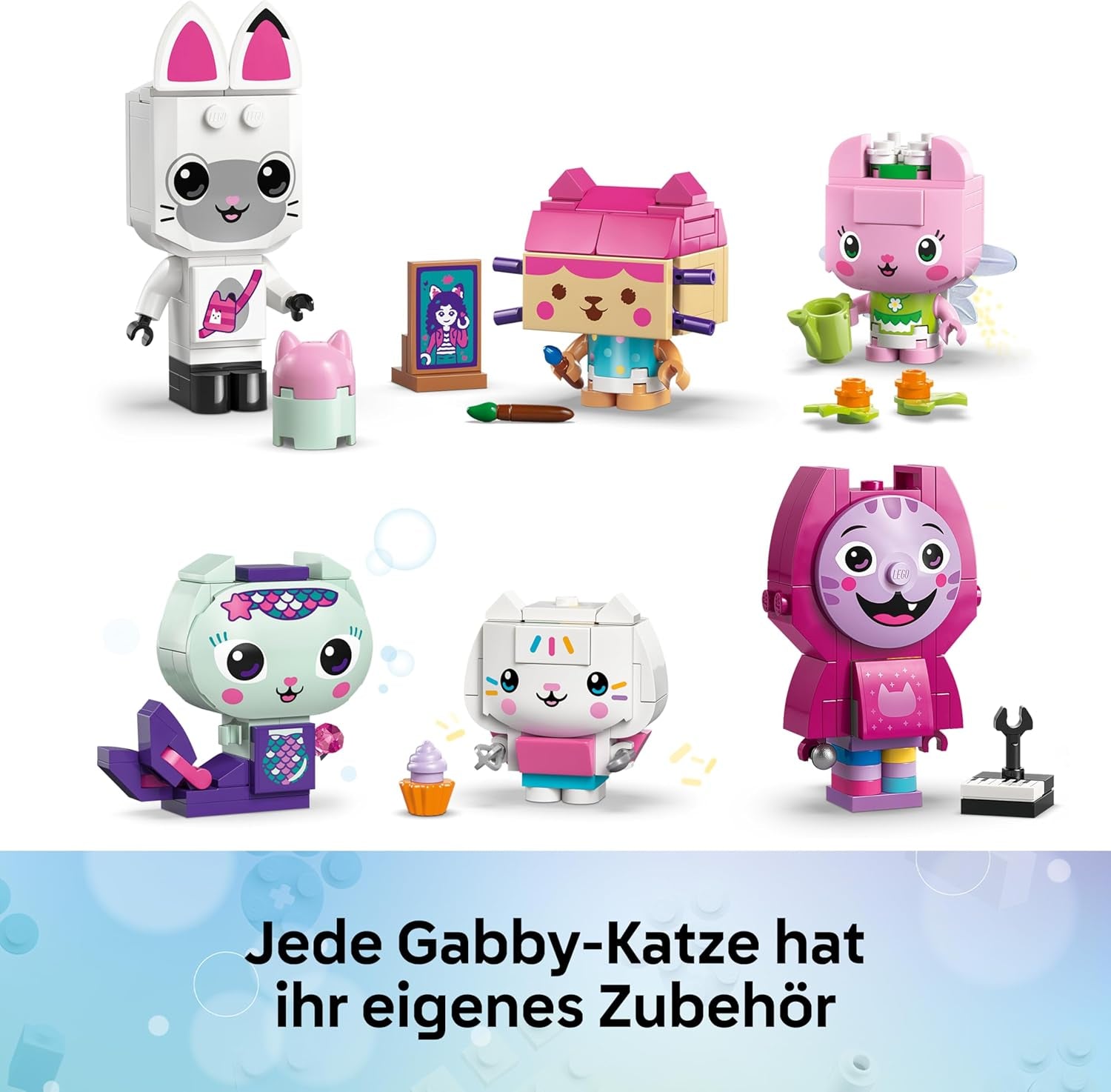 LEGO Gabbys Puppenhaus Gabbys Katzenfreunde - Spielzeug mit 6 Tierfiguren inkl. Meerkätzchen und Kitty Fairy - Présentoir - Cadeau pour les filles à partir de 6 ans - 11215