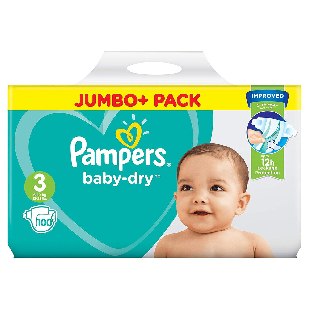 Couches Pampers (ancienne version), taille 3 (6-10 kg), 100 pièces,