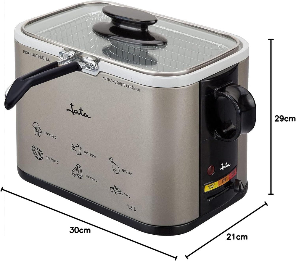 Tamaño FR326E - Friteuse, 1000 Watts, 1,3 Litres Naty Shop Appliances