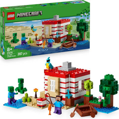 LEGO Minecraft Das TNT-Dschungelhaus - Gamer Spielzeug für Kinder - Interaktives Spielset mit Boot, Steve-, Creeper- und Zombie Minifiguren - Gaming Geschenk für Mädchen & Jungen ab 8 Jahren - 21275