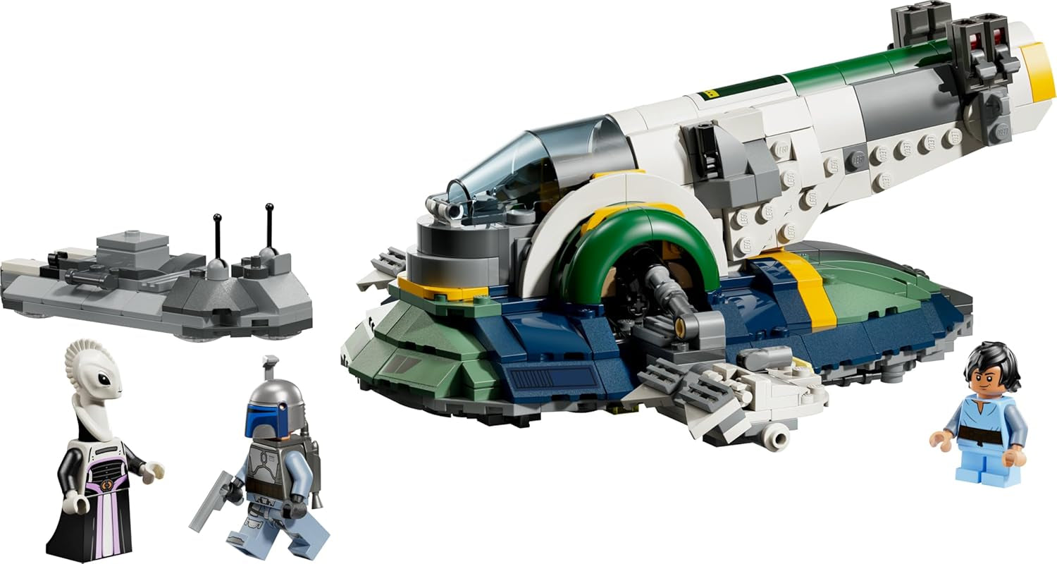 LEGO Star Wars : Angriff der Klonkrieger Le Sternenschiff de Jango Fett - Jeu pour les jeunes et les filles à partir de 9 ans - Figurines de rechange - Décoration créative DIY - Idées cadeaux pour les enfants - 75433