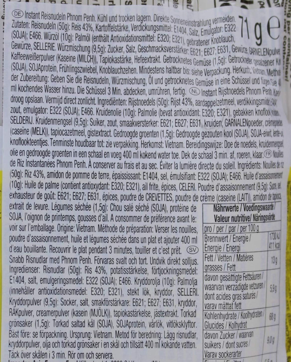 ACECOOK - Nouilles de riz instantanées OR Nam Vang - Multipack (24 x 71g)